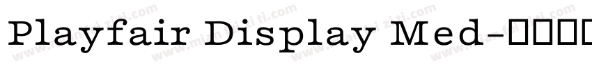 Playfair Display Med字体转换